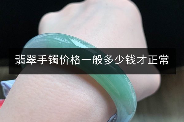 翡翠手镯价格一般多少钱才正常